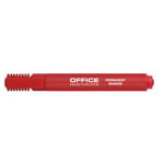 Marker permanent Office Products, varf tesit (oblic) 1-5mm, corp plastic, rosu