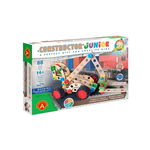 Set constructie 88 piese din lemn Constructor Junior-Motostivuitor 3in1, +4 ani, Alexander, Alexander Toys