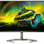 Monitor gaming LED VA Philips 31.5", WQHD, DisplayPort, 165Hz, FreeSync Premium, Vesa, Negru