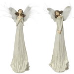 Figurina decorativa - Small - Polyresin Angel Off-White - doua modele - pret pe bucata, Kaemingk