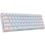 Tastatura Bluetooth si cu fir gaming mecanica Redragon Draconic alba iluminare RGB