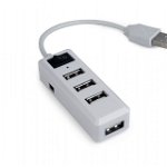 HUB USB 2.0 extern GEMBIRD, 4*USB, white UHB-U2P4-21 (include timbru verde 0.5 lei), Gembird