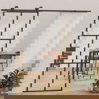 Usa glisanta cu set feronerie vidaXL, 90x205 cm, sticla ESG/aluminiu, 29.84 kg