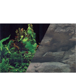 ZOLUX Fundal cu două fețe pentru acvariu 60 x 120 cm plante negru /roci