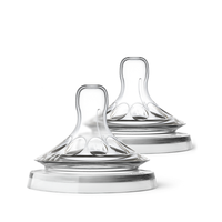 Tetine Natural Philips Avent SCF045/27, Silicon, 2 buc, 3luni+ (Transparent), Philips Avent