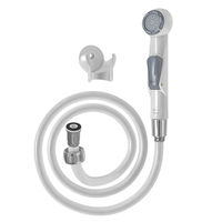 Dus igienic de mana, cu furtun alb plastic 120cm, buton actionare in partea interioara   4028, Mega