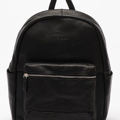 Pierre Cardin, Rucsac de piele cu buzunare multiple, Negru