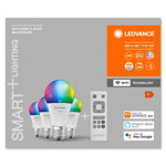 Pachet 4 Becuri LED RGB inteligente Ledvance SMART+ WiFi Classic Multicolour A, E27, 9W (60W), 806 lm, lumina alba si color (270, LEDVANCE