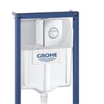 Set 4 in 1 rezervor WC Grohe Rapid SL, placa actionare crom, izolare fonica - 38813001, Grohe