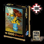 Puzzle Vincent van Gogh - Puzzle adulți 1000 piese - Flowers in a Blue Vase, D-Toys