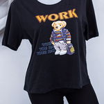 Tricou Dama "WORK" 1840 Negru | Fashion, Fashion