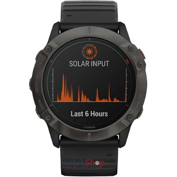 Smartwatch Garmin 6X PRO Solar Titanium carbon gray DLC, black band