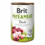 Hrană umedă BRIT pentru câini, cu bucati de carne si pate, cu Rață 400g, Brit
