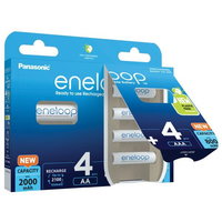 Acumulatori Panasonic eneloop 4x AA 2000mAh + 4x AAA 800mAh - 2x4 blister BK-KJMCDE44E