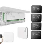 Kit automatizare smart Q20 pentru incalzire in pardoseala 4 zone Termostate Wireless si Wifi Control prin telefon