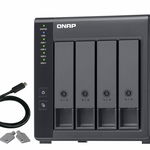 RAID USB QNAP TR-004 4-Bay, 2.5/3.5 SATA 3Gbps HDD (compatibile cu SATA 6Gbs/, 3Gb/s, neincluse), 1xUSB3.0 (type-c), tower, PSU, QNAP