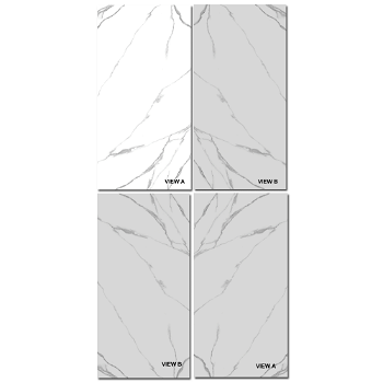 Gresie Living Digital Vitrificata Carrara White Book Match Glossy A 60 x 120