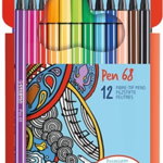 Set 12 carioci - Pen 68 Brush - Multicolor | Stabilo, Stabilo