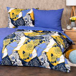 Lenjerie de pat din bumbac 4Home Blue rose, 220 x 200 cm, 2 buc. 70 x 90 cm, 4Home