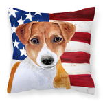 Caroline`s Treasures Jack Russell Terrier Patriotic Fabric pernă decorativă Multicolore 18H x18W, 