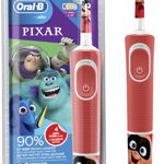 Periuta de dinti electrica Oral-B Vitality Pixar pentru copii 7600 oscilatii/min. Curatare 2D. 2 programe. 1 capat. 4 stickere incluse. Rosu