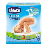 Scutece Dry Fit Advanced Midi Chicco, marime 3, 4-9 kg, 21 bucati/pachet