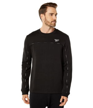 Imbracaminte Barbati Reebok Workout Ready Piping Crew Sweatshirt Black, Reebok