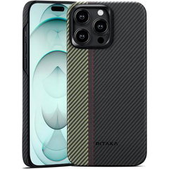 Husa Pitaka MagEZ 4 Aramida 600D pentru iPhone 15 Pro compatibila MagSafe Overture Gri