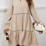 Rochie scurta SHEIN, crem, SHEIN