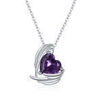 Colier din argint Purple Winged Heart