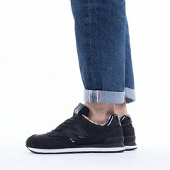 Pantofi sport de piele cu garnituri de plasa 574 Pantofi sport de piele cu garnituri de plasa 574