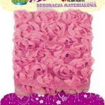 Panglică Titanum Tulle cu flori roz deschis, Titanum