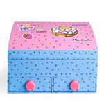 Trusa machiaj copii, MARTINELIA YUMMY JEWELLERY BOX, cutie goala pentru cosmetice copii, pentru fetițe, W20xH11xD15cm, Martinelia