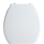 Capac de toaleta cu sistem automat de coborare, Wenko, Bilbao, 35 x 43.5 cm, duroplast, alb, Wenko