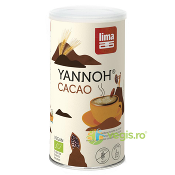 Bautura din Cereale Yannoh Instant cu Cacao fara Gluten Ecologice/Bio 175g, LIMA