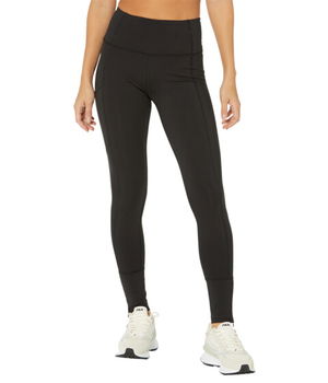 Imbracaminte Femei THRIVE SOCIETE Zip Long Leggings Black, THRIVE SOCIETE