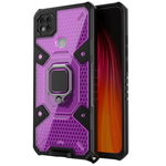 Husa Spate Upzz Techsuit Honeycomb Armor Cu Inel Metalic Compatibila Cu Xiaomi Redmi 9C Mov