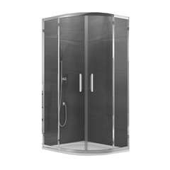 Cabina de dus Sanswiss, Ocelia, semirotunda 90 x 90 cm, cu acces pe mijloc, crom lucios, SanSwiss Cabina de dus Sanswiss, Ocelia, semirotunda 90 x 90 cm, cu acces pe mijloc, crom lucios, SanSwiss