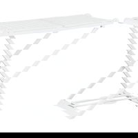 vidaXL Uscător de rufe pliabil, alb, plastic, vidaXL