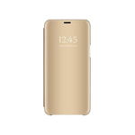 Husa Tip Carte Mirror Samsung Galaxy A31, Gold Cu Folie Sticla Upzz Glass Inclusa In Pachet