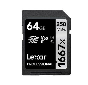 Card de memorie Lexar 64GB SDXC CLS10 UHS-II 250MB/s