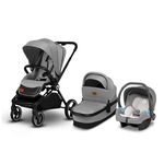 Carucior 3 in 1 Reversibil Mika, de la nastere pana la 22 kg, Grey Stone, Lionelo