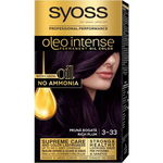 Vopsea de par, Syoss Oleo Intense, nuanta 3-33 Pruna Bogata, 