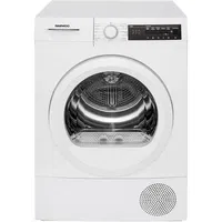 Uscator de rufe automat Daewoo DDR-VH9A, pompa de caldura, 9 kg, clasa A+++, latime 59.6 cm, functie Anti-sifonare, blocare pentru copii, functie reimprospatare, cuva inox, hublou sticla, alb