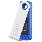 Portofel electronic Ledger Nano S Plus Crypto, pentru monede virtuale Bitcoin, Ethereum, Dash, ZCash si altele, Deepsea Blue