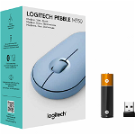 Mouse wireless Logitech Pebble M350 Bleu