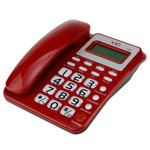 Telefon fix Oho 5005, FSK/DTMF, calculator, calendar, memorie, Rosu, Oho