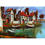 Puzzle 1000 piese Case A Cerchio Italy Guido Borelli