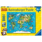 Puzzle Ravensburger - World Trip, 100 piese XXL (10595)