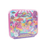 Set creativ produse patiserie cu nisip kinetic CrazArt Cra-Z-Sand Candylicous Carnival Fun set 19658, Cra-Z-Art